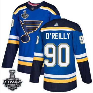 Ryan O’Reilly Blues Heim Navy Blau 2019 Stanley Cup Final Stitched